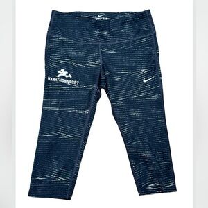 Nike MarathonSport Black Crop Running Leggings Small Pant